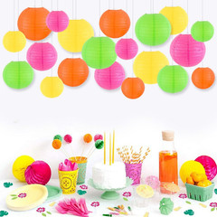 Paper Lanterns Party Decorations, Hanging round Chinese Lanterns for Glow in the