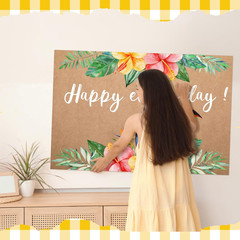3 Pcs Large Blank Kraft Paint Paper Banners DIY Blank Banners for Indoor Display