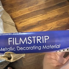 Beistle Filmstrip Silver Foil Metallic Decorating Material Roll, 25 ft