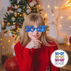 4Pcs Reusable 2027 Party Eyewear Assorted Color Sturdy Photo Props for New Year