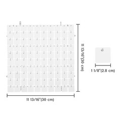 12 Pcs Shimmer Wall Backdrop Panels Square Sequin Party Decoration White 3×4 Ft