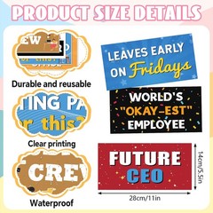 Photo Booth Props 24 Designs Double Sided Photobooth Props 11×5.5 Inch Waterp…