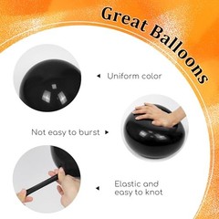 60pcs Construction Balloons 12inch with Black and Yellow Black Yellow Orange