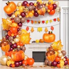 24 Fall Thanksgiving Mylar Balloon Maple Oak Leaf Acorn Pumpkin Squirrel Turkey