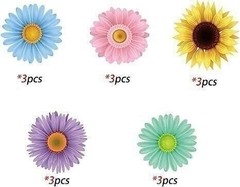 Summer Spring Sun Flowers Hanging Swirl Decorations – Themed Birthday Party 30pc