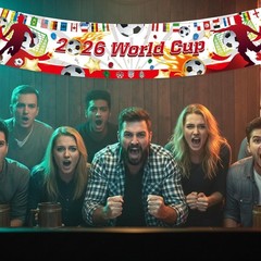 World Cup Banner for 2026 International Flags Decorations around the World Cup B
