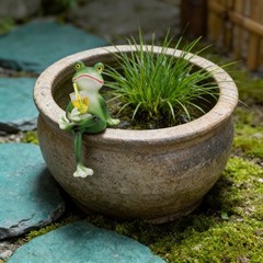 Frog Planters Compact Garden Additions Decorative Plant Holders For Garden Use
