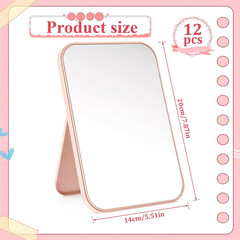 12 Pcs Spa Party Mirrors Spa Sleepover Party Supplies Pink Sleepover Accessory F
