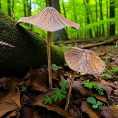 Rustic Outdoor Mushrooms for Garden Decoration Weatherproof Iron Material
