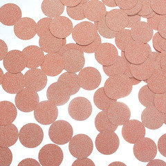 Brown Kraft Tan and Ivory Cream Paper Confetti, 1.2 Inch, 200Pc | Table Decorati