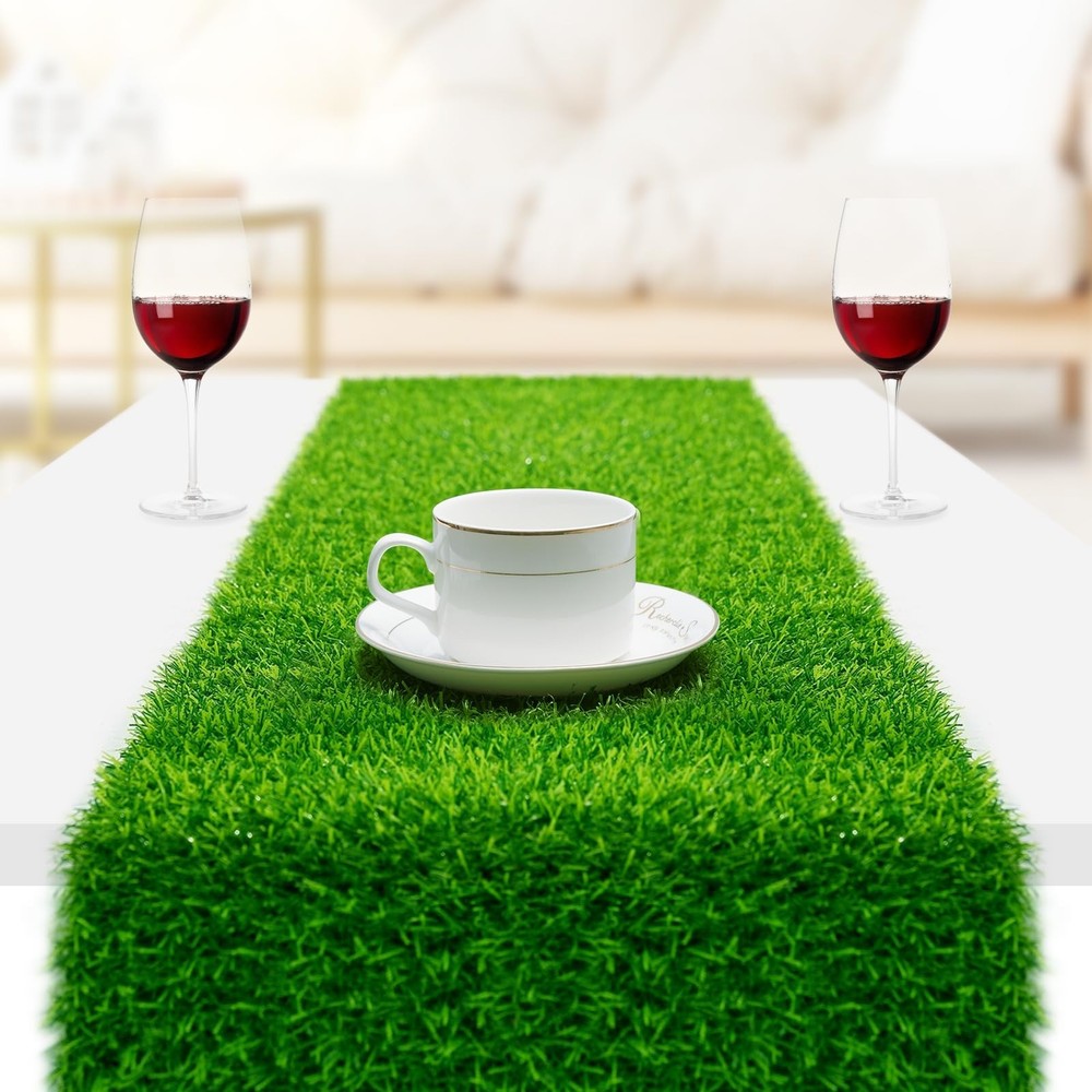 Grass Table Runner, 12″ x 108″ Easter Table Runner, Easte-Table- Decorations-…