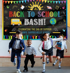 Back to School Bash Backdrop Banner End of Summer Back to School Decoration Firs