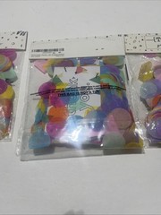 Tecca Brand Confetti Multi Colored Circles Three Bags FREE SHIPPING