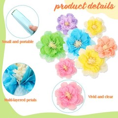 12 Pack Large Colorful Tissue Paper Flowers 20 Inch 10 Inch Giant Fiesta