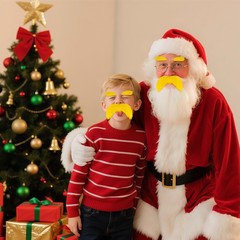 Yellow Mustache and Eyebrows for Kids Adults – Self-Adhesive Fake Beard,…