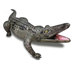 Inflatable Alligator Pool Toys Realistic Blow up Alligator Deco Animal Reptile P