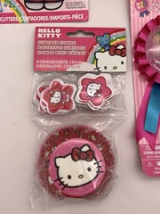 Hello Kitty supplies Candles, Award Ribbon, Garland, Cookie Cutters. NOS