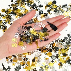 Hungdao 3000 Pieces Table Confetti Happy Birthday Cake Foil Metallic Sequins Con