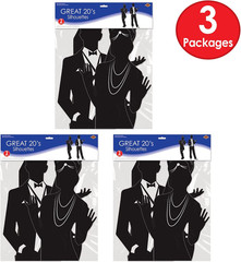 6-Piece Roaring 20’S Cutouts, Great Gatsby Party Decorations, 20’S Theme Décor,