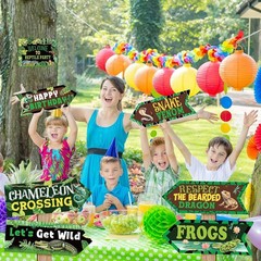 Reptile Birthday Party Decor – 20 Durable Directional Signs to Captivate Guests