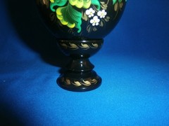 Ukrainian Petrykivka Wooden Egg | Hand-Painted Pysanky (870 mm) 01-221