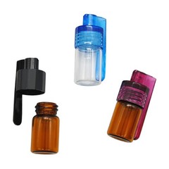 5Pcs Glass Bottle Storage Box Random Color 180 Degree Flip Spoon Dispenser Case