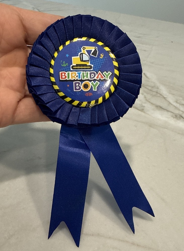 Birthday Boy Award Ribbon Rosette Badge
