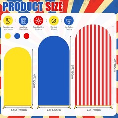 3 Pcs Carnival Arch Backdrop Covers – Variety Sizes