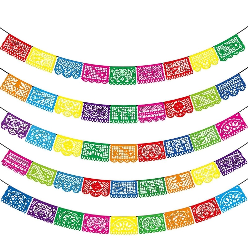 5PCS Mexican Party Banners, Cinco De Mayo Decoration Fiesta Party Decoration,…