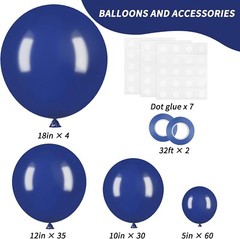 129pcs Premium Latex Different Sizes 18,12,10,5 Inches Balloons for Garland Arch