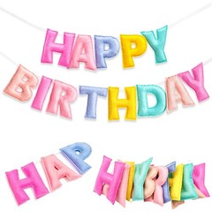 Pre-Strung Happy Banner – Felt Garland, Rainbow Party Decorations, HAPPY Garl…