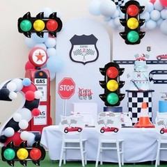 4Pcs Traffic Light Balloons 23.3 * 31.7 inches Racing Car Party Decoration Su…