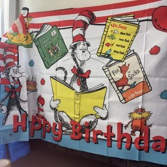 Dr Seuss Happy Birthday Back Drop Party Decorations for Kids 5’x 3.5’ NIB