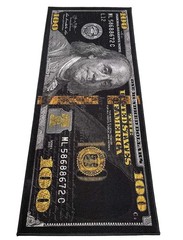 HUAHOO Black Money Rugs 100 Dollar Bill 1’10» x 4’5″ (Rectangular),