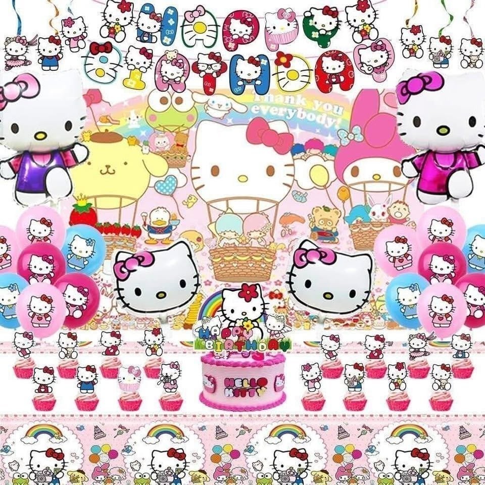 Hello Kitty Birthday Party Supplies: Banner Balloons and Lots More