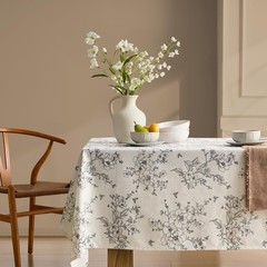 Rustic Floral Tablecloths Rectangular 55×84 Inch Linen Tablecloth Farmhouse Vint