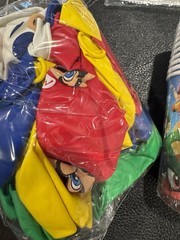 Super Mario Birthday Party Decorations Balloons Tableware Tablecloth Plates Set