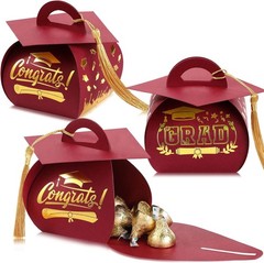 30 Pcs Graduation Cap Gift Boxes Graduation Decorations Class of 2026 Candy B…