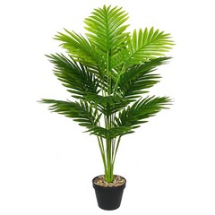 Rozwkeo Artificial Plant in Pot Fake Tree Trunks Leaves Faux 2ft 8in, Green
