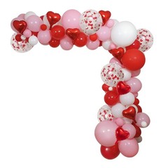 Valentines Red Pink White Party Balloons Arch, 110 PCS Valentines Color 18″ 1…
