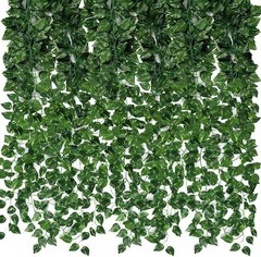 24 Pack 173ft Artificial Ivy Greenery Garland, A-24pcs of Vines, Green