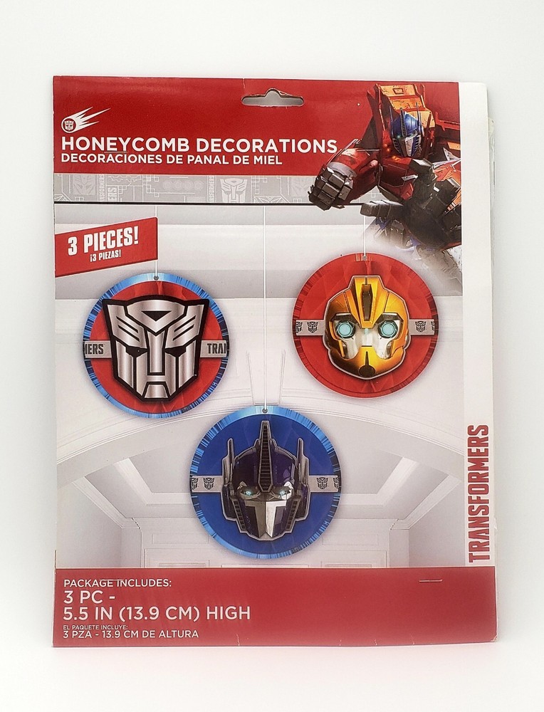 Transformers Honeycomb Hanging Decoration (3 Pieces) 5.5 IN. Backdrop Party Kid
