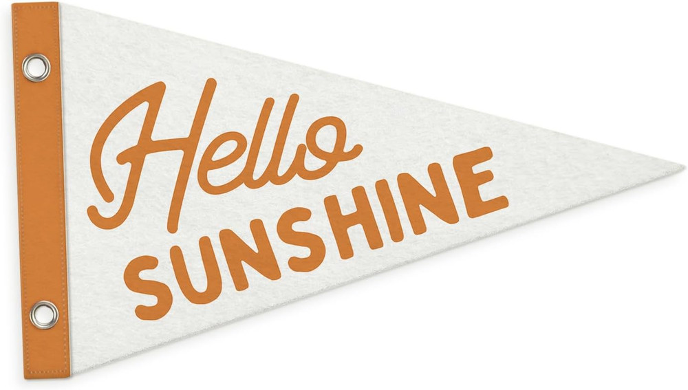 Hello Sunshine Wall Hanging Felt Banner for Kids Room,Bedroom,Playroom,Nursery,C