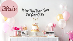 More Fun than Two 20 Year Olds Black Glitter Banner – Happy 40Th Birthday Party