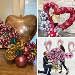 PartyWoo Metallic Twisting Balloons, 50 pcs Long Balloons 260Q Modelling