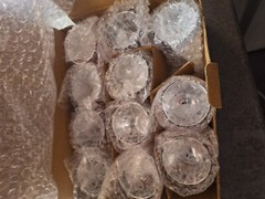 50th Birthday/Anniversary/Retirement Party Celebrate 12Glass Candle Holders Pink
