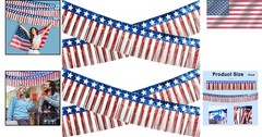2 Pack Patriotic Streamers – 10 FT Red, White & Blue for July 4th Celebrations