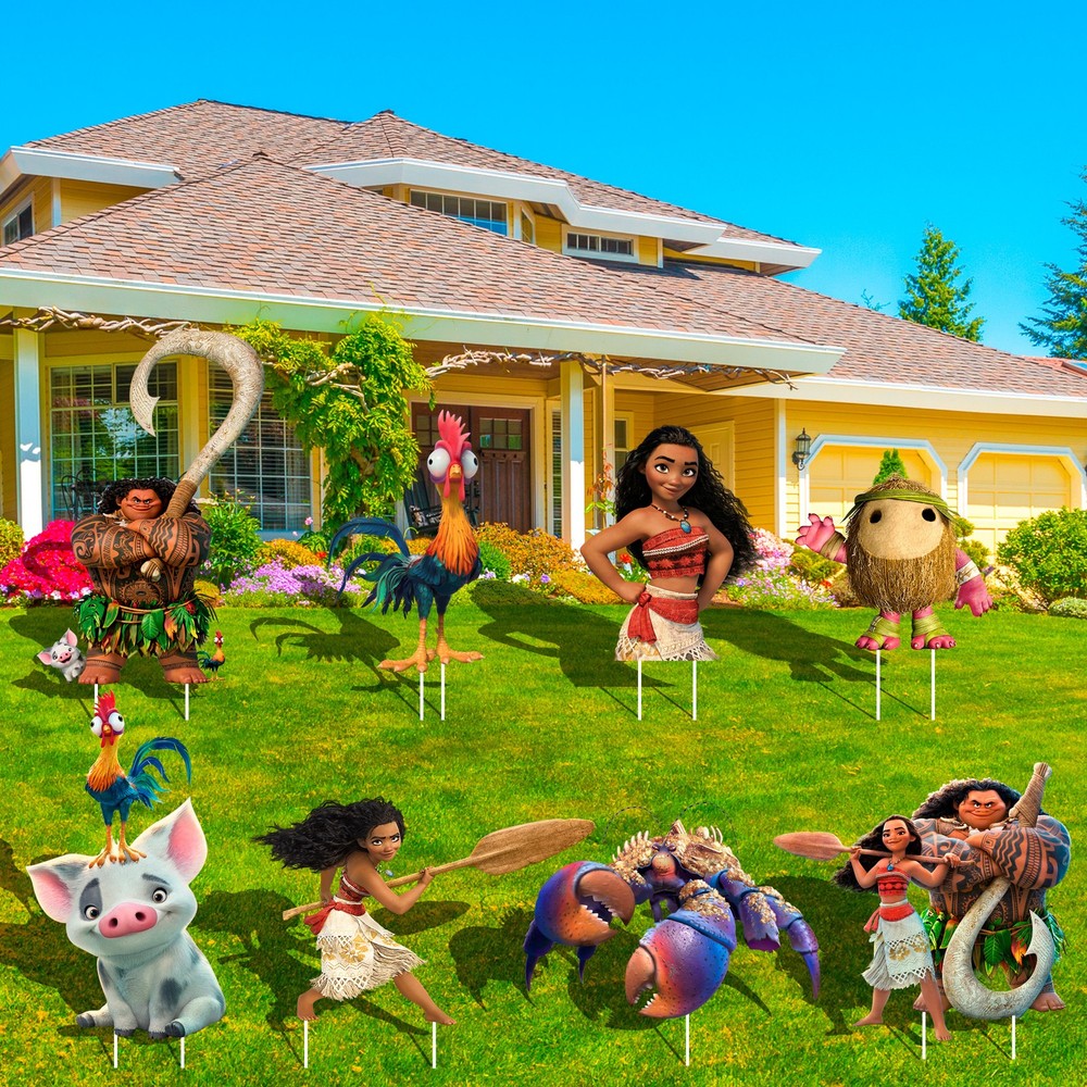 Disney Moana Yard Sign Set Moana Party Decorations Moana Birthday Party Supplies
