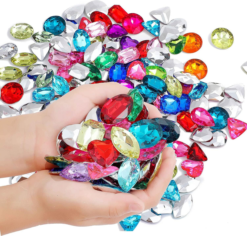 Pirate Treasure Jewels Jumbo Bling Diamonds Multi-Colored Treasure for Pirate Pa