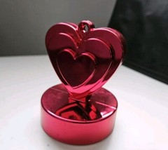 Heart shaped balloon weight in Hot pink / Silver / Gold Valentines, Anniversary.